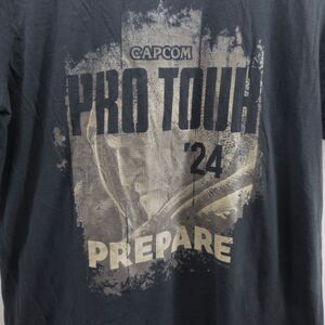 Capcom Pro Tour '24 Prepare Shirt Size L Black Tour Date Both Side Graphics
